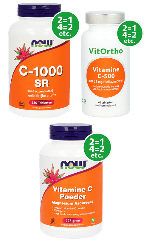 Actie 2 halen, 1 betalen Vitamine Cproducten